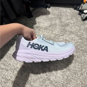 Hoka Women's Sneakers in Light Blue and White